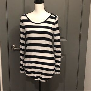 The Loft Navy & White Striped Top